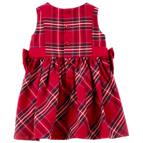 Brand New Baby Girl Plaid Sateen Holiday Dress with Diaper Cover, 12 Months, NWT - Picture 2 of 5